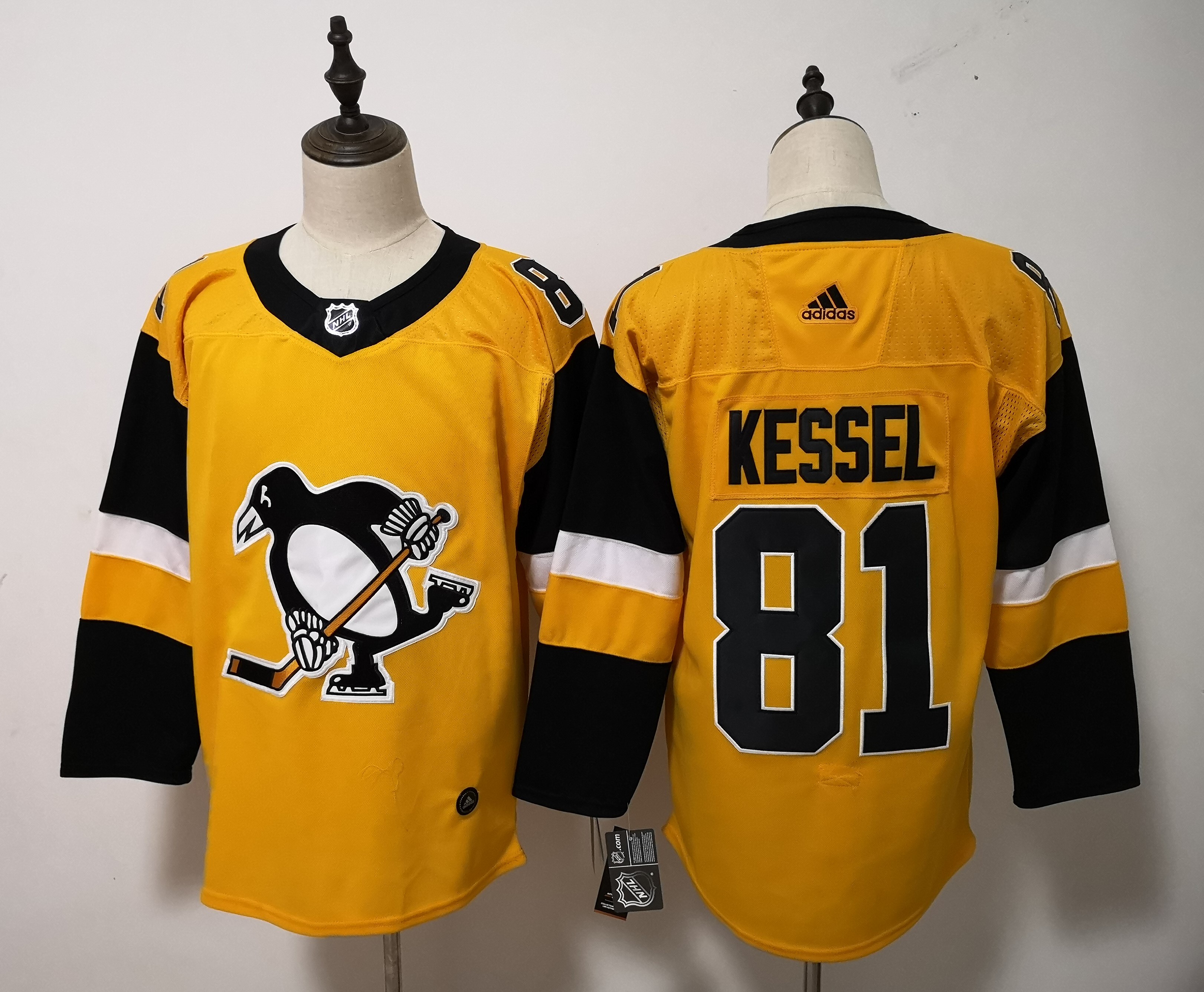 Adidas Men Pittsburgh Penguins #81 Phil Kessel Yellow Alternate Stitched NHL Jersey->pittsburgh penguins->NHL Jersey